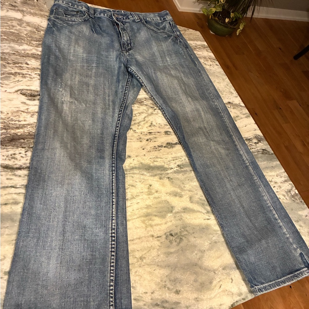Men's Light Blue Bootcut Jeans 36x 32